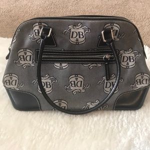 Dooney & Bourke Black and Gray Logo Satchel